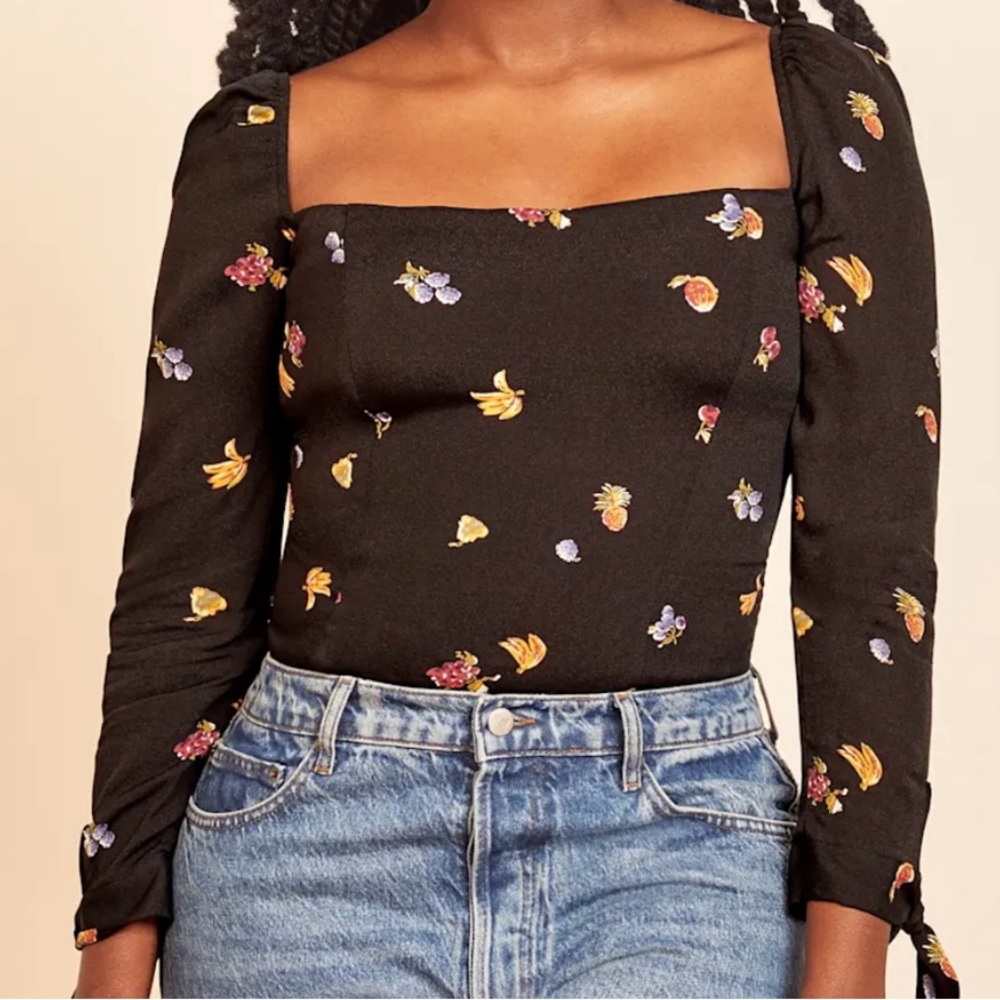Reformation Ariana Black Women's Top